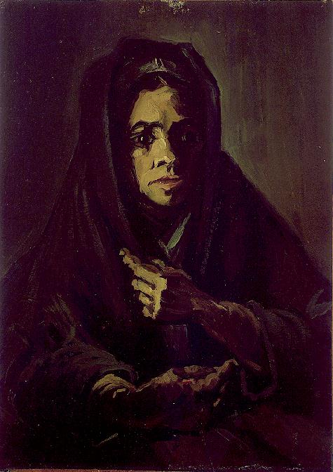 Картина Ван Гога Женщина в траурной шали 1885
